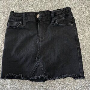 Girls Black Jean Skirt Size M